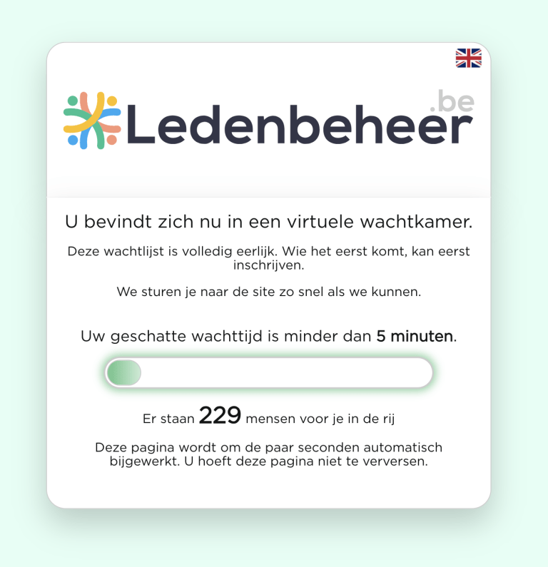 Ledenbeheer presale wachtlijst