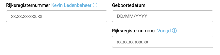 rijksregisternummer opslaan